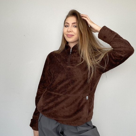Vintage The North Face Soft Fleece Brown Medium. - Picture 2 of 4